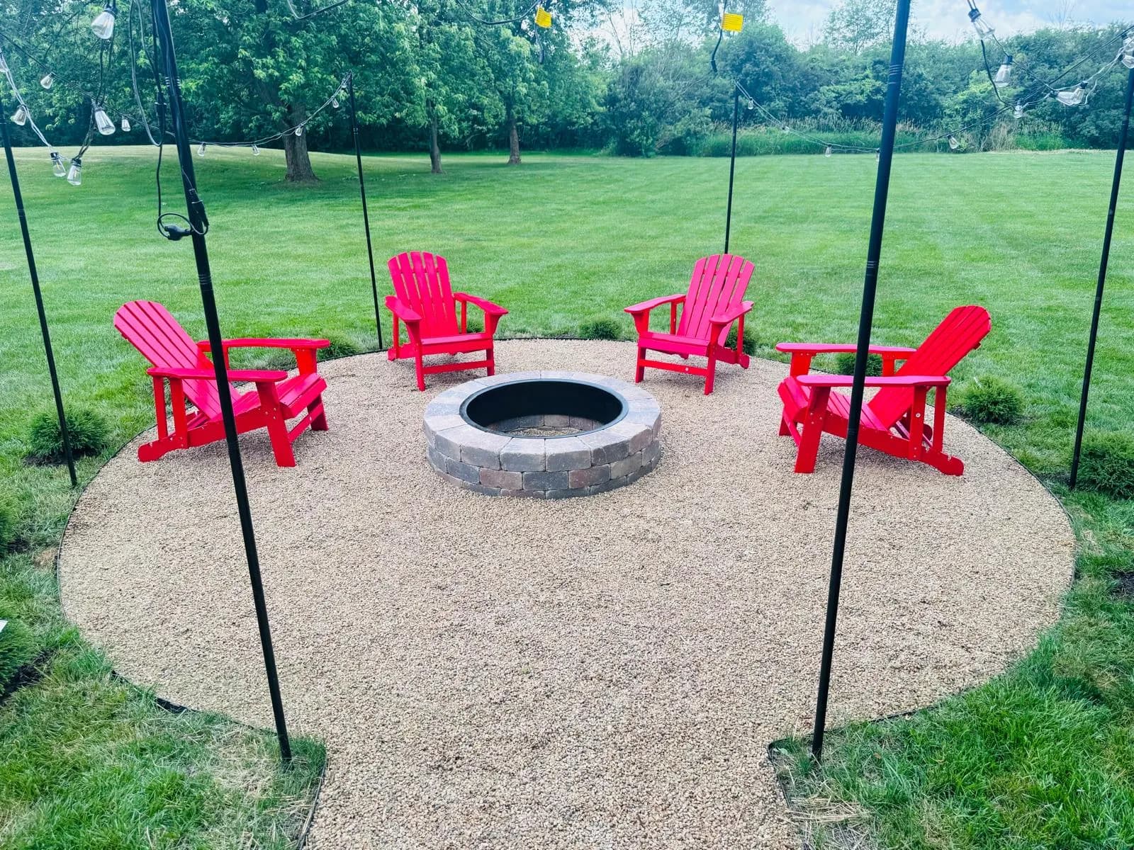 Finished patio and landscape project